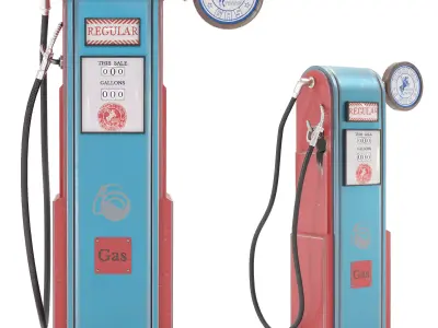 Frontier Gas Pump 3D model