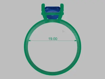 Elegant and extravagant square ring 3D print model