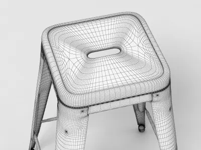 Tolix Bar Stool 3D model