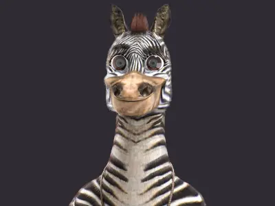 Cartoon Donkey Rigged 3D model