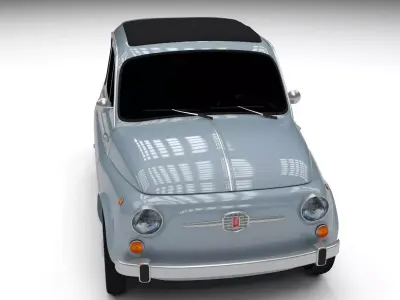 Fiat 500 Nuova 1957 Low-poly 3D model