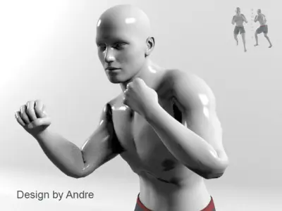 Sports Mannequin Boxer 3D model