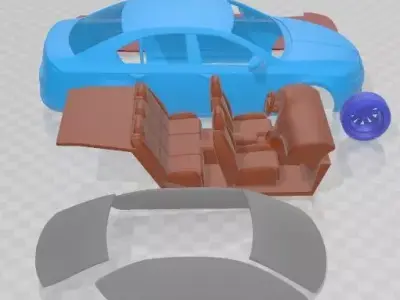 Skoda Octavia Sedan 2013 Printable Car 3D print model