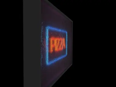 PIZZA Neon Sign Free 3D model