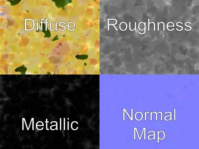 Realistic Rose Flower 3D model pack Low-poly 3D model