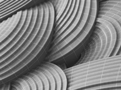Abstract sculpture by Jim Gaylord Saga 3D model