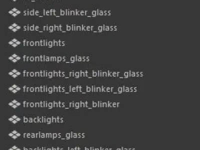 MITSHUBISHI OUTLANDER LOWPOLY Low-poly 3D model