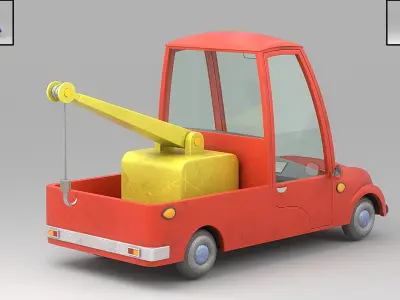 Cartoon car 3D model order