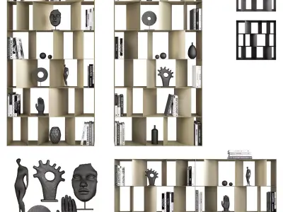 Nautilus Cattelan Italia Bookcases 3D model