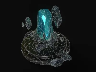 Crystal - Portal Low-poly 3D model