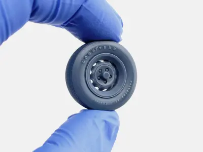 15x8 Mopar Rallye Wheel Goodyear Polyglas G60 Tire 3D print model