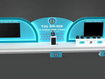 Launch Stage Decor 092 3D model