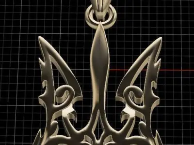 Ukrainian Trident 3D print model 10