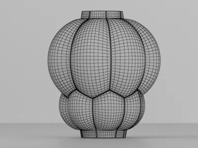 Uva Vase Medium light-grey glossy 3D model