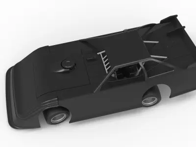 Super Dirt Late model for Pavement while turning Scale 1 to 25 3D print model