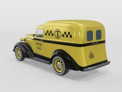 DodgeTaxi Retro 1936 3D 3D model
