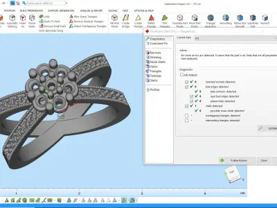 Flower cross jewelry ring 3D print model