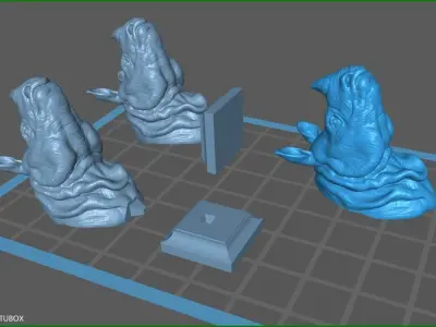 Indian rhinoceros bust 3D print model