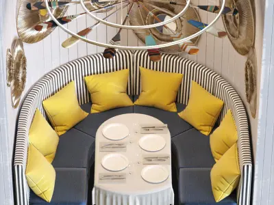 Place for a cafe or restaurant 3D model