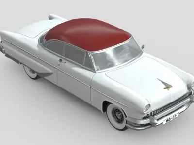 Lincoln Capri Coupe 1955 Low-poly 3D model