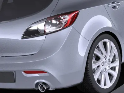 Mazda 3 hatchback 2013 VRAY 3D model