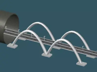 Tunnel bridge 3D model