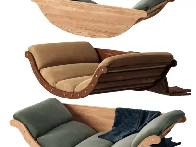 Fashionable moon rocking chair  3D model