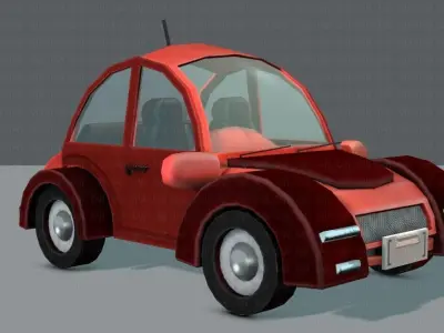 Cartoon Car V02 Low-poly 3D model