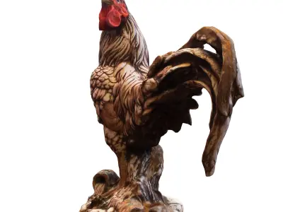 rooster sculpture 2 3D model
