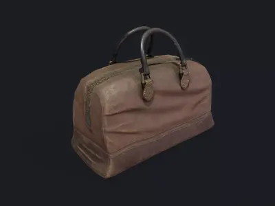 retro HandBag Low-poly 3D model