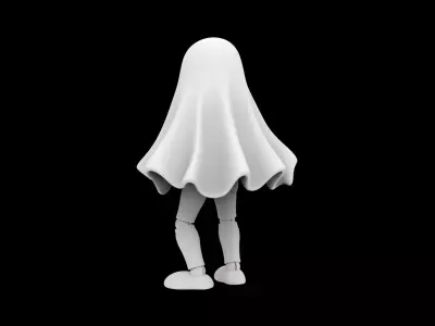 Ghost with Legs 3D Print Model 3D print model