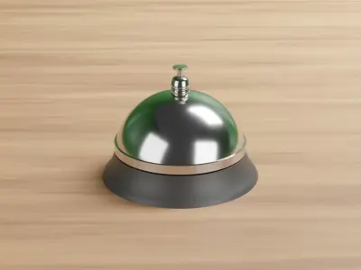 Service call bell realistic 3d model Low-poly 3D model