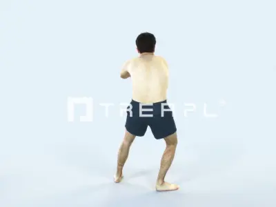 Flow 15G Beach Receiving Sports Man Low-poly 3D model