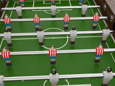 Foosball table 3D model