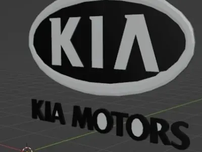 Kia 3D Logo Low-poly 3D model