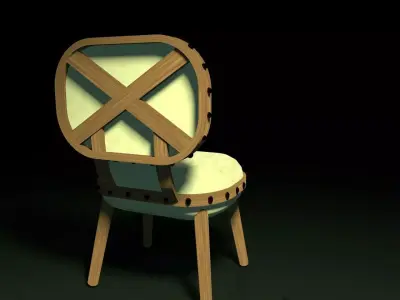 Green dutchess in solidarity in a moldy room 3D model