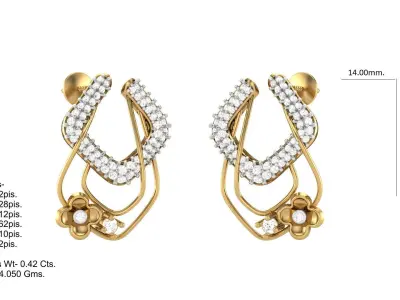 Full Pendent Set Like as Pendant Earring  3D print model