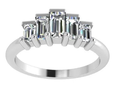 Baguette Diamond Ring 4651 3D print model
