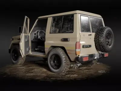 Dirty Offroad Toyota PBR  3D model