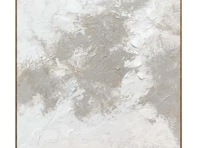 Plaster two square photo frames 119 Low-poly 3D model