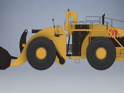 Wheel loader truck 3D model