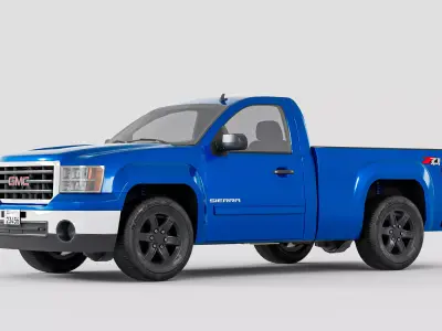 GMC Seirra 2013 Low-poly 3D model