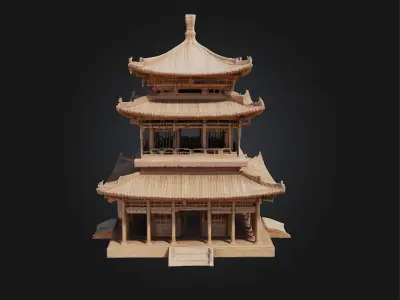 Pagoda Elegance  Timeless Beauty in Every Tier 3D model