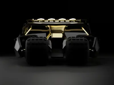 Golden Apex Crawler Low-poly 3D model