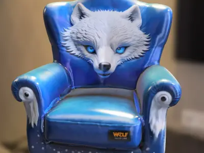 Wolf Throne Chair 3D model