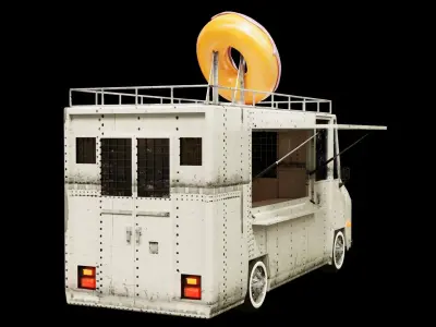 food truck Low-poly 3D model