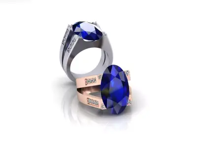oval jewelry ring luxury 3D print model purchase