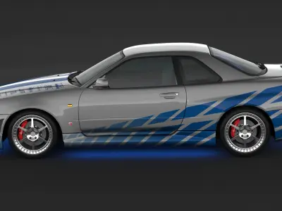 Nissan Skyline GT-R R34 C-West 3D model