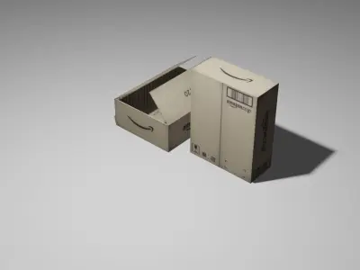 Amazon box low poly Free 3D model