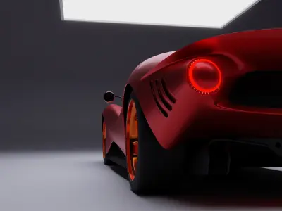 DeTomaso P72 High Poly Low-poly 3D model